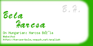 bela harcsa business card